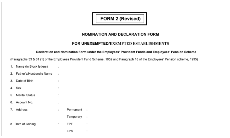 Understanding EPF Form 2 Part A: A Detailed Overview